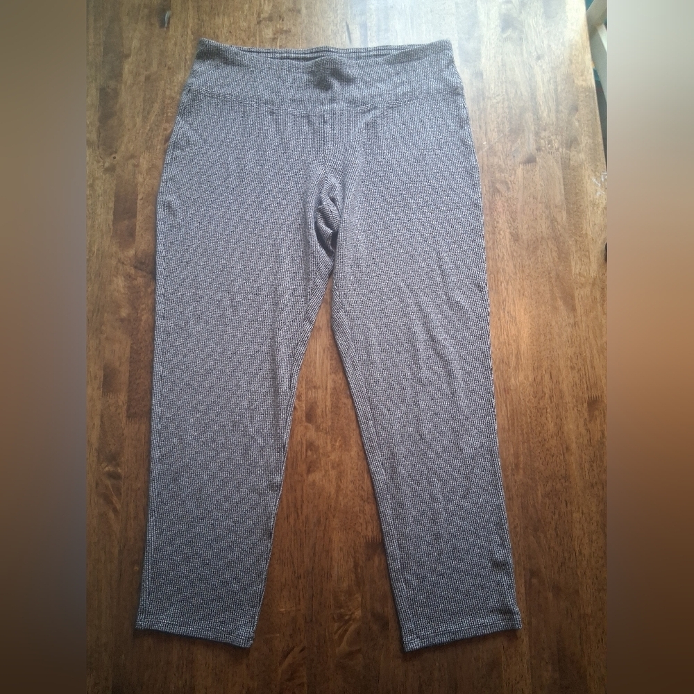 J Jill Wherever Collection Pull On Houndstooth Strech Pants L - Picture 1 of 7